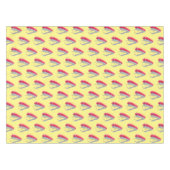 かわいい赤い幸せステープラー漫画イラストレーション テーブルクロス (正面(横))