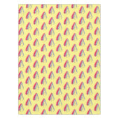 かわいい赤い幸せステープラー漫画イラストレーション テーブルクロス (正面)