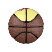 かわいい赤い幸せステープラー漫画イラストレーション ミニバスケットボール (右)