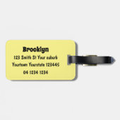 かわいい赤い幸せステープラー漫画イラストレーション ラゲッジタグ (裏面横)