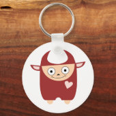 かわいい赤い怪物 キーホルダー (正面)