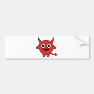 かわいい赤い悪魔 バンパーステッカー