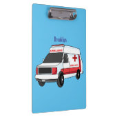 かわいい赤い救急車の漫画 クリップボード (右)