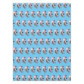 かわいい赤い救急車の漫画 テーブルクロス (正面)