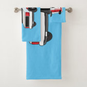 かわいい赤い救急車の漫画 バスタオルセット (インサイチュ)