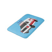 かわいい赤い救急車の漫画 バスマット (アングル)