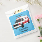 かわいい赤い救急車の漫画 フェイバーバッグ (封をした状態)