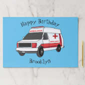 かわいい赤い救急車の漫画 ペーパーパッド (インサイチュ)