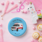 かわいい赤い救急車の漫画 ペーパーボウル (パーティー)