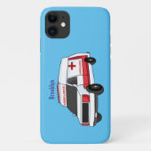 かわいい赤い救急車の漫画 Case-Mate iPhoneケース (裏面)