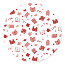 かわいい赤い本と読その柄