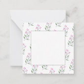 かわいい赤い果実とホリーの水色のクリスマス ノートカード (裏面)