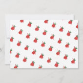 かわいい赤い果実のギフトキャンディケーンメリークリスマス シーズンカード (裏面)