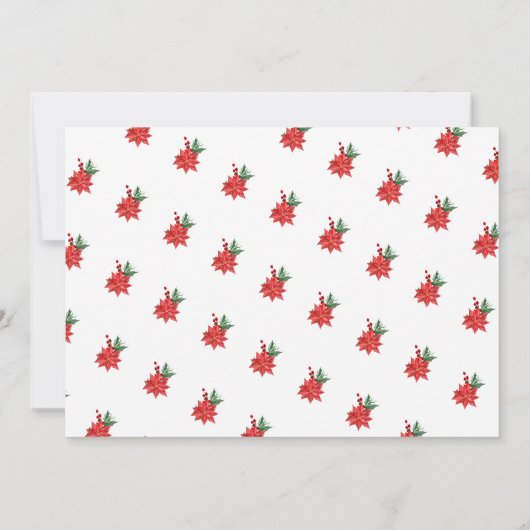 かわいい赤い果実のギフトキャンディケーンメリークリスマス シーズンカード (裏面)