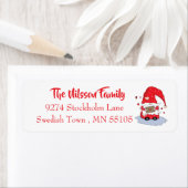 かわいい赤い格言と手紙差出人住所ラベル ラベル (インサイチュ)