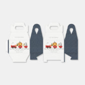 かわいい赤い森林動物はどんな年齢の誕生日を訓練 フェイバーボックス (折り畳みなし)