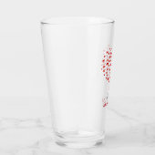 かわいい赤い水カラーハートハッピーバレンタインデー タンブラーグラス (右)
