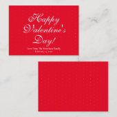 かわいい赤い水玉模様カスタムバレンタインデー ノートカード (正面/裏面)