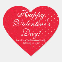 かわいい赤い水玉模様カスタムバレンタインデー