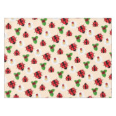 かわいい赤い水玉模様ラディバグデイジー花の夏 テーブルクロス (正面(横))