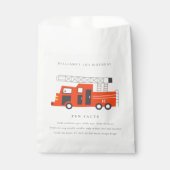 かわいい赤い消防車エンジンキッズおもしろいファクト誕生日 フェイバーバッグ (正面)