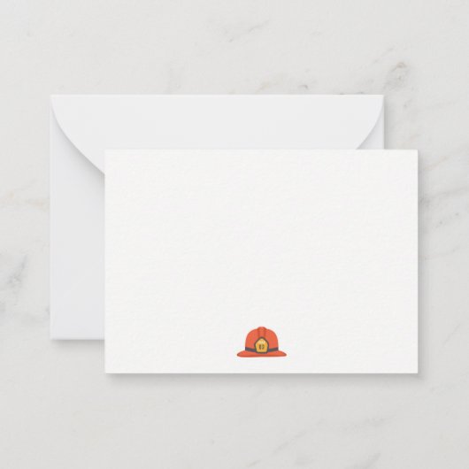 かわいい赤い消防車エンジンキッズ任意の年齢誕生日 ノートカード (裏面)