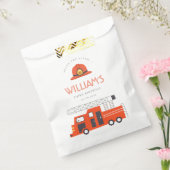 かわいい赤い消防車エンジンキッズ任意の年齢誕生日 フェイバーバッグ (封をした状態)