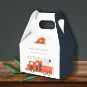 かわいい赤い消防車エンジンキッズ任意の年齢誕生日 フェイバーボックス