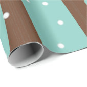 かわいい赤い深紅色が冬の木にくるまれ ラッピングペーパー (ロールコーナー)