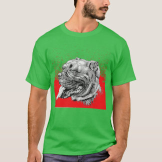 かわいい赤い犬 Tシャツ