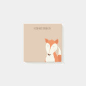 かわいい赤い狐の森の動物の子供たち ポストイット (正面)