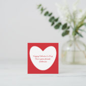 かわいい赤い白いハートの子供たちの教室バレンタイン エンクロージャーカード (スタンド正面)