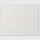 かわいい赤い白い緑の水玉模様パターンの休日 ラッピングペーパー (フラット)