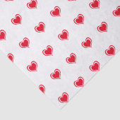 かわいい赤い白ハートバレンタインデーのパターン愛T 薄葉紙 (詳細)