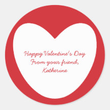 かわいい赤い白ハートバレンタインデー教室