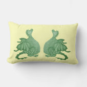 かわいい赤い竜の神秘とファンタジー ランバークッション (正面)