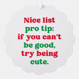 かわいい赤い緑のおもしろいペットの写真クリスマス オーナメントカード