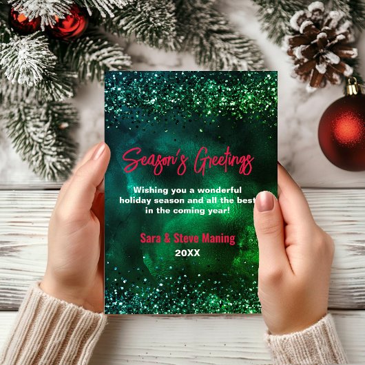 かわいい赤い緑の大理石アート新年