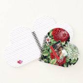 かわいい赤い花のカスタムパーソナライズ ノートブック (内部)