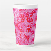 かわいい赤い花 カフェラテマグ (正面)