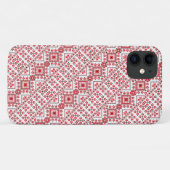 かわいい赤い装飾ウクライナパターンデザイン Case-Mate iPhoneケース (裏面(横))