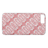 かわいい赤い装飾ウクライナパターンデザイン Case-Mate iPhoneケース (裏面(横))