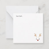 かわいい赤い車 モノグラム パステルレッドとブルー 子供用 ノートカード (裏面)