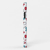 かわいい赤い青いナースのドクターパターン Case-Mate iPhoneケース (裏面/右)