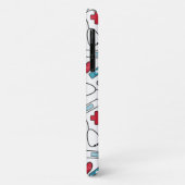 かわいい赤い青いナースのドクターパターン Case-Mate iPhoneケース (裏面/左)