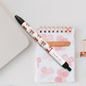 かわいい赤い飛んでいる妖精ガーリーファンタジー 黒ボールペン