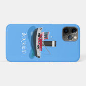 かわいい赤い魚釣りトラウラーボート漫画イラストレーション Case-Mate iPhoneケース (裏面(横))
