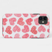 かわいい赤い鳩ハートバレンタインデーのパターン Case-Mate iPhoneケース (裏面(横))