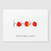 かわいい赤い鼻ホホホホクリスマスグリーティング (正面)