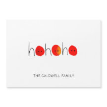 かわいい赤い鼻ホホホホクリスマスグリーティング